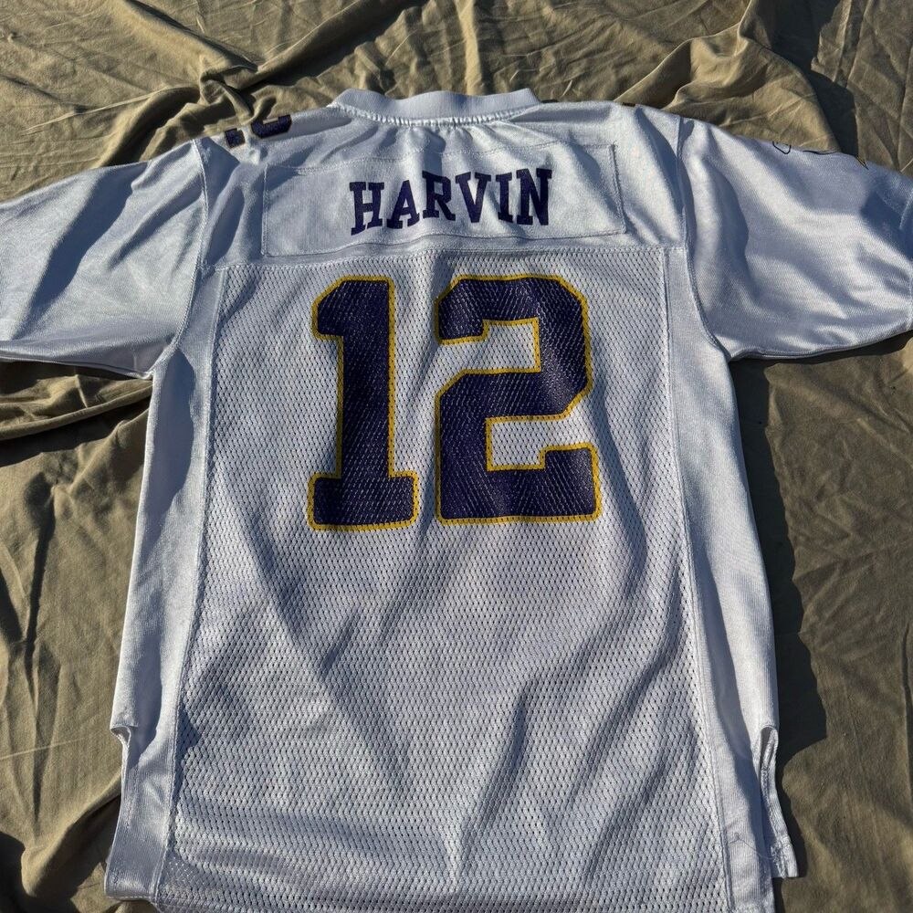 Percy Harvin #12 Vikings Jersey Reebok Youth Large White NFL